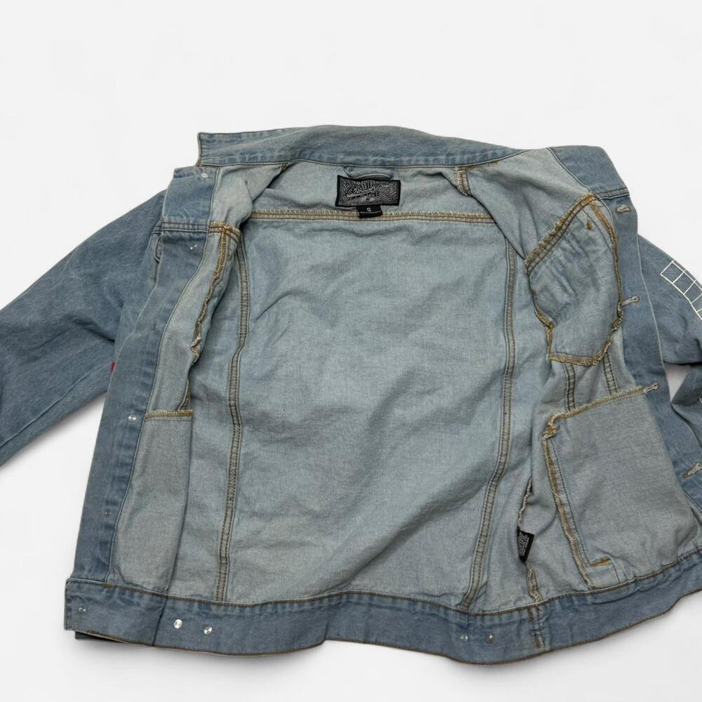 Brooklyn Cloth Graphic Denim Jacket Men’s Small Light Wash - Picture 5 of 7